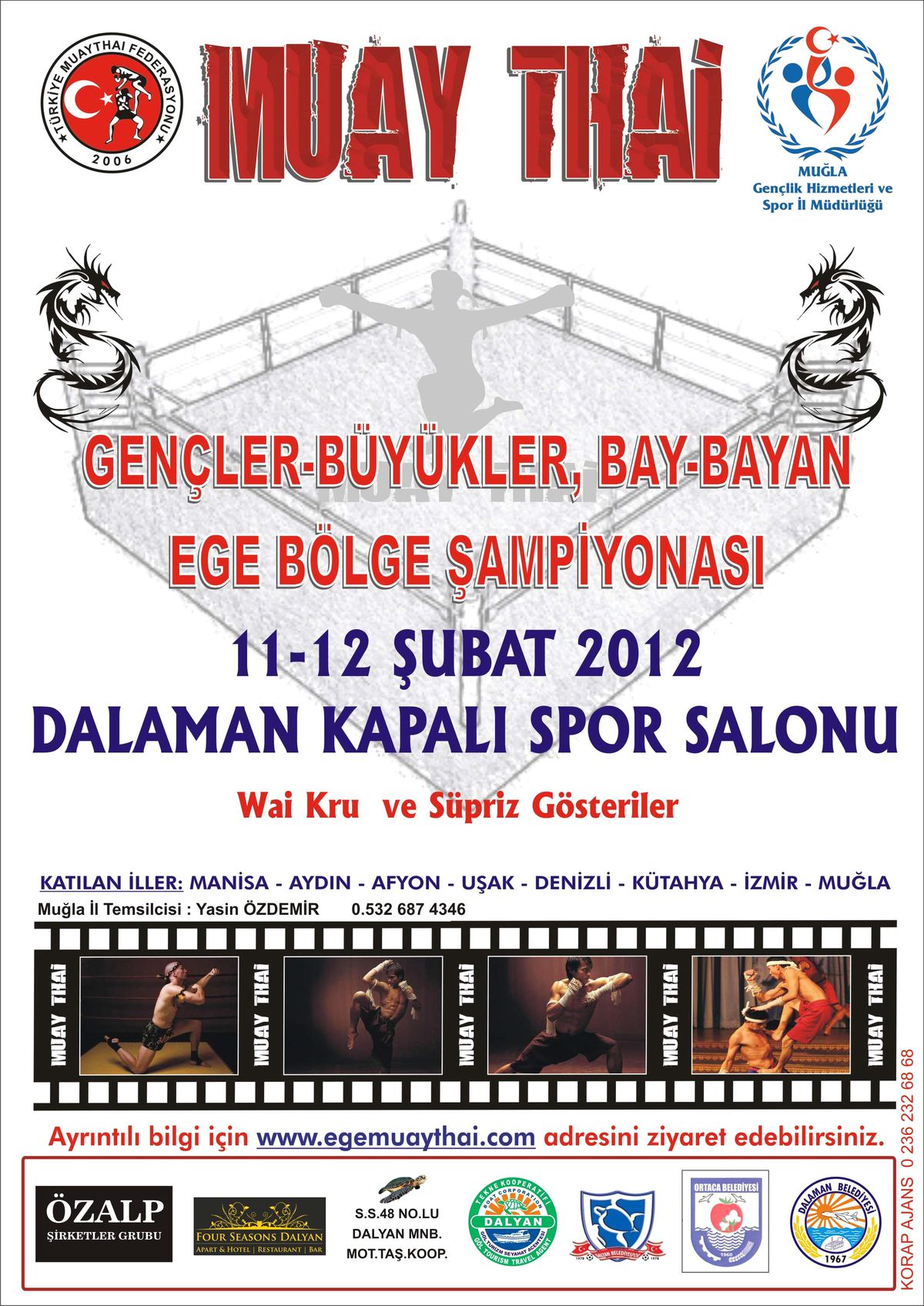 Muay Thai Ege Şampiyonası 2012 Dalaman'da Yapılacak