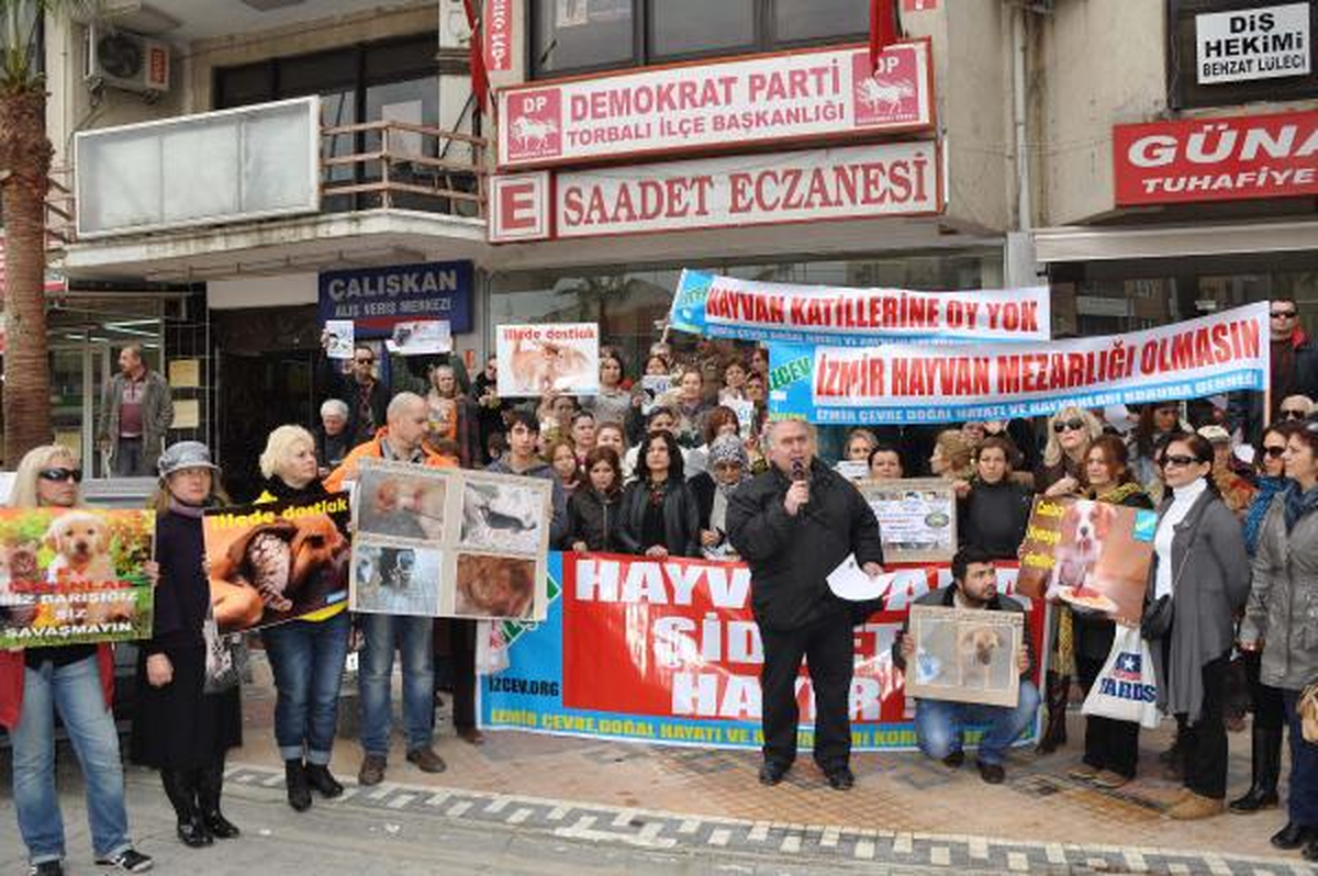 Hayvanseverlerden Belediye Önünde Eylem