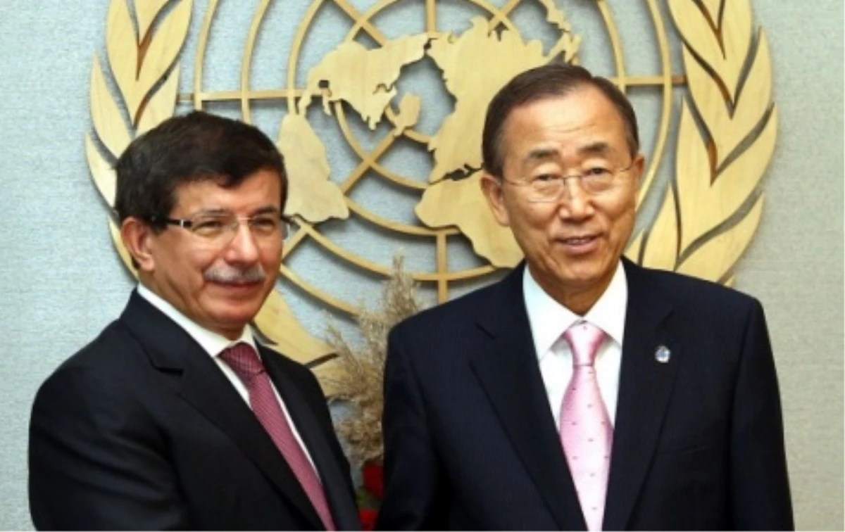 Davutoğlu, BM Genel Sekreteri Ban ile Görüştü
