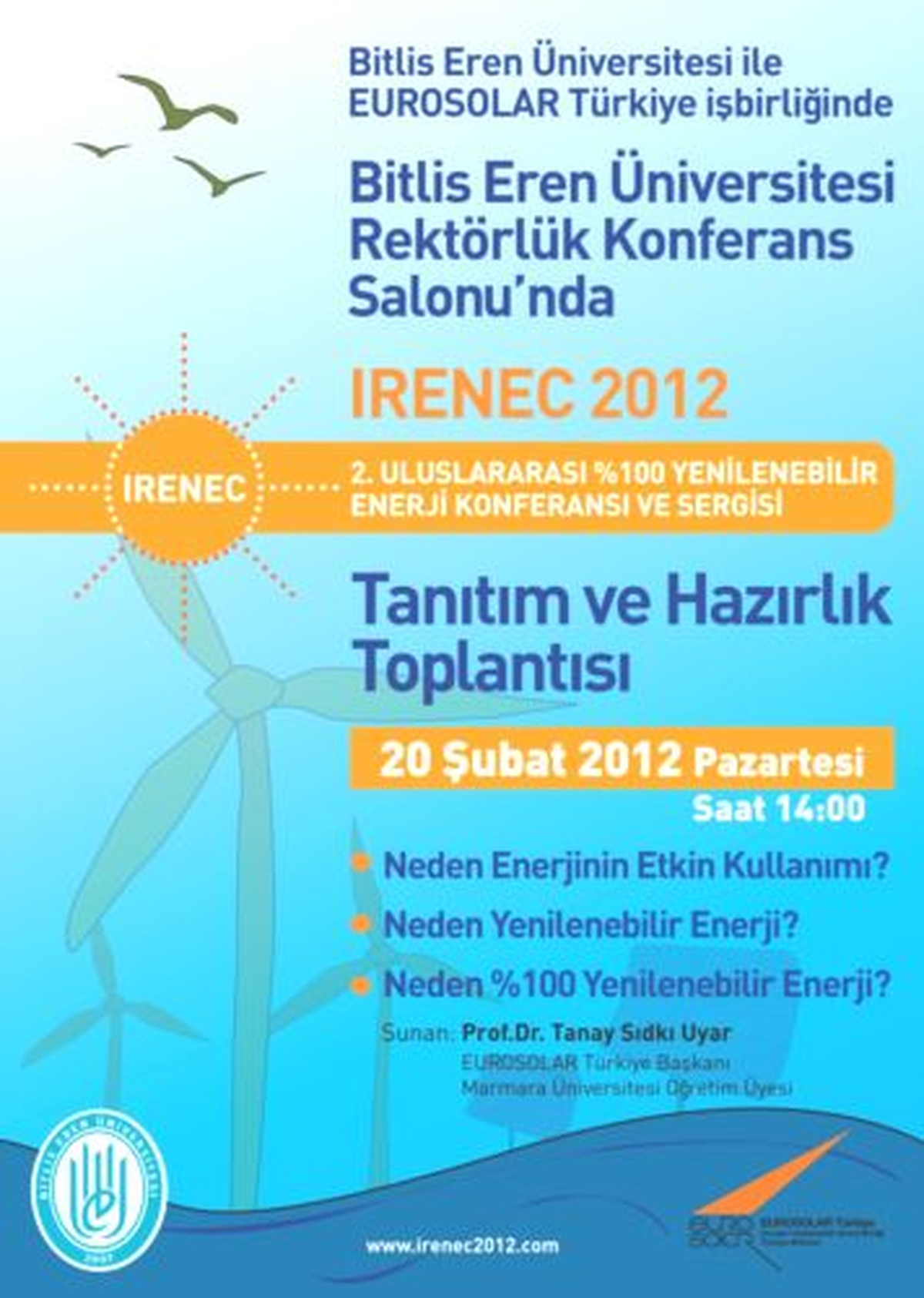 Beü\'den "Yüzde Yüz Yenilenebilir Enerji" Konferansı