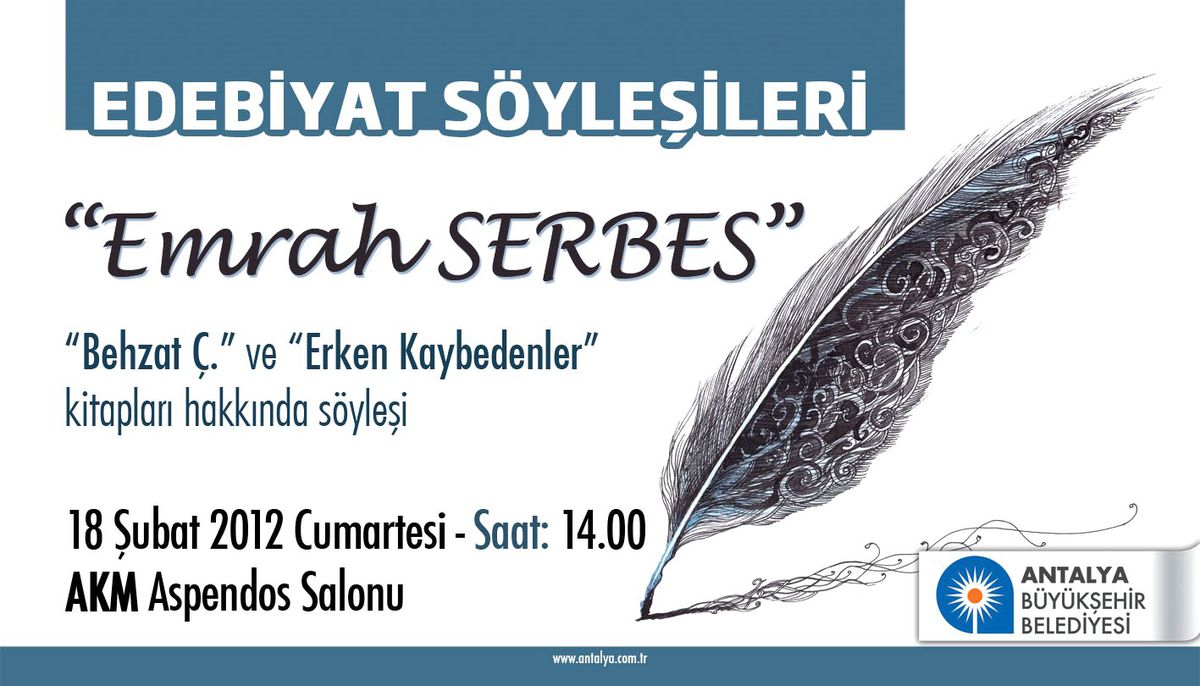 Edebiyat Söyleşileri\'nin Konuğu Emrah Serbes