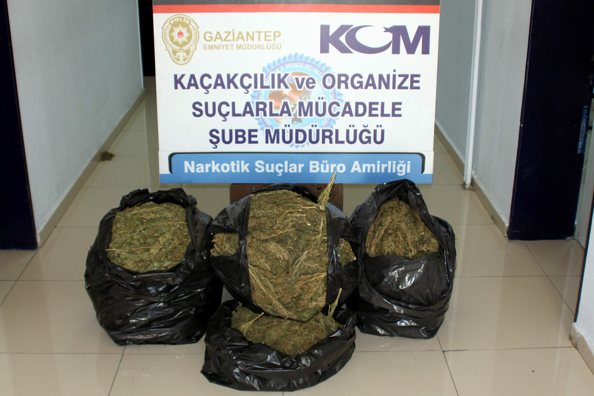 Gaziantep\'te 33 Kilo Esrar Ele Geçirildi