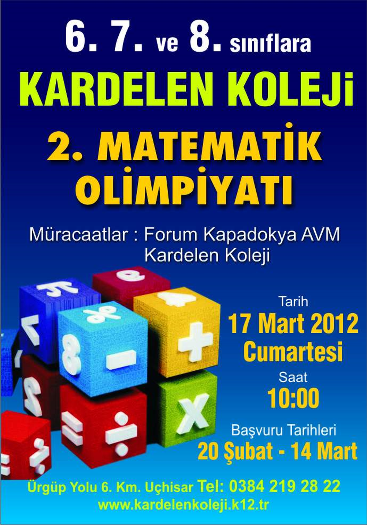 Kardelen Koleji Matematikçiler 17 Mart\'ta Yarışacak
