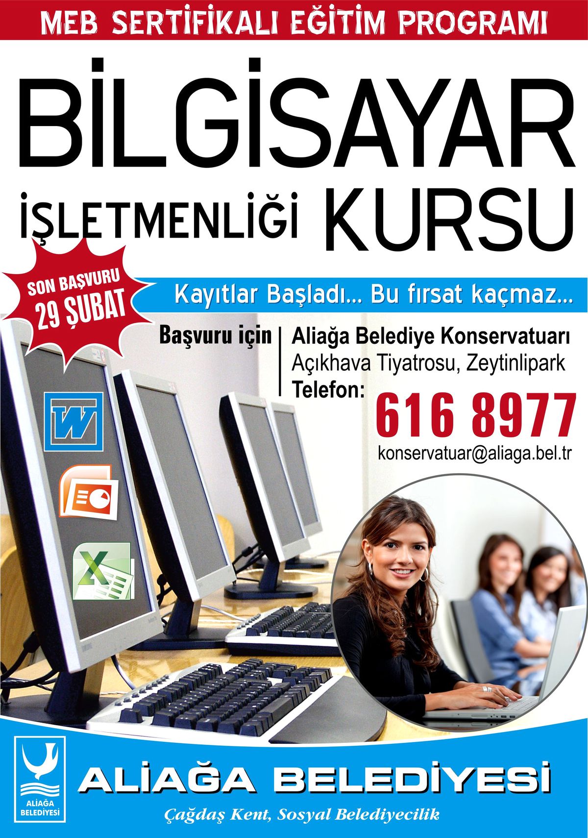 Aliağa Belediyesi\'nin Bilgisayar Kursları Başlıyor