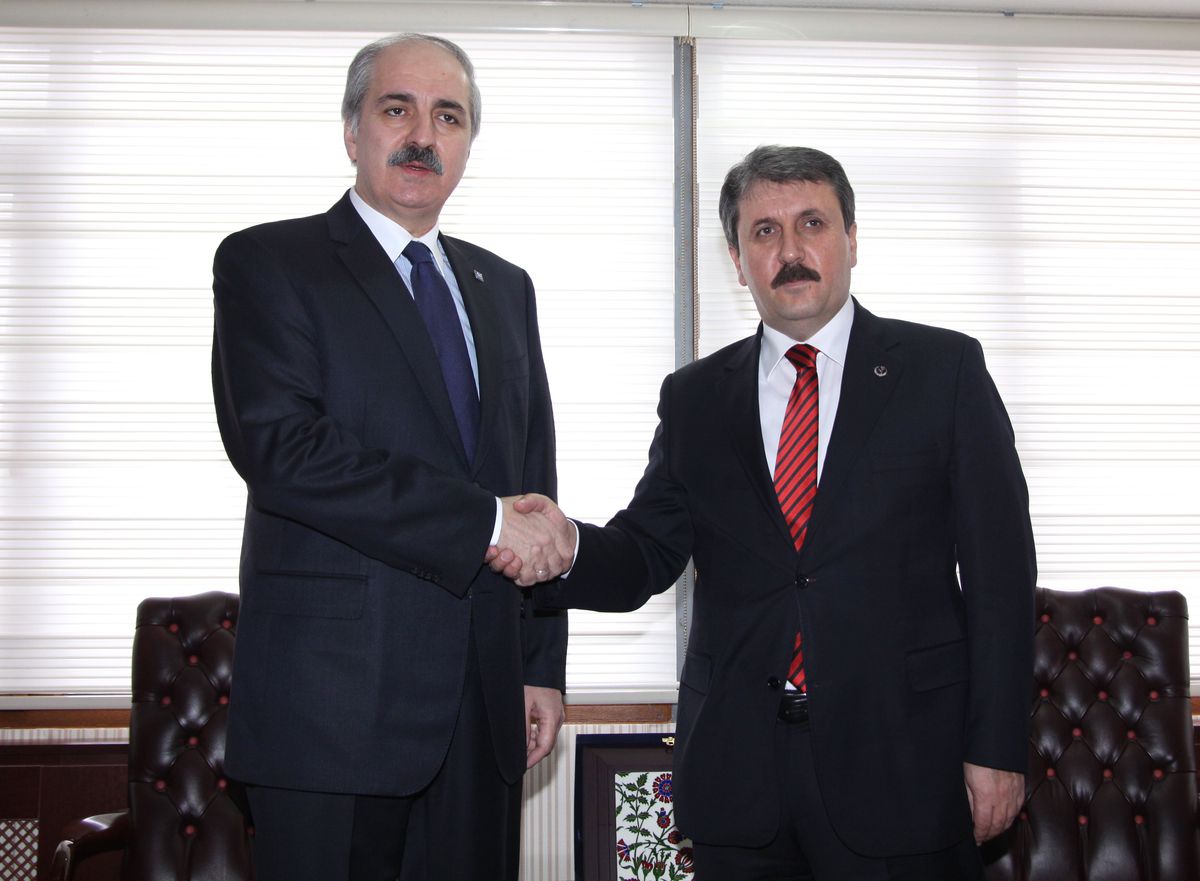 BBP Genel Başkanı Destici, Has Parti Genel Başkanı Kurtulmuş ile Görüştü