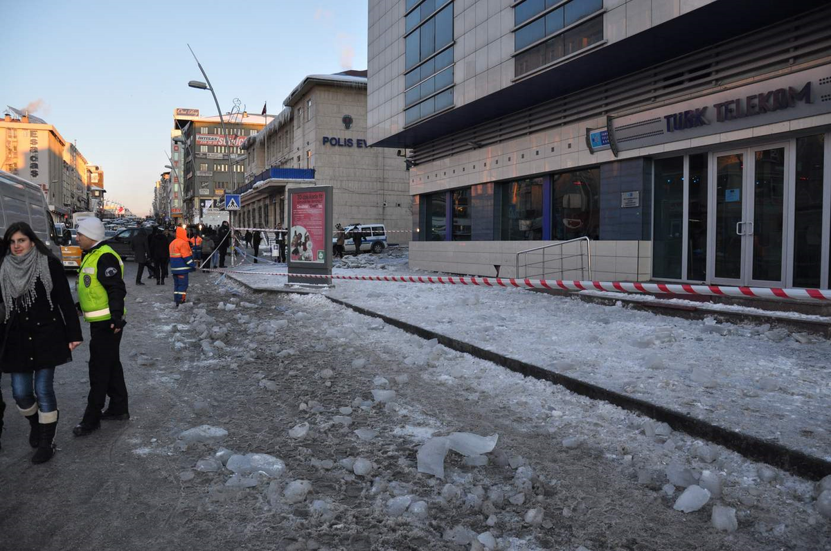 Erzurum\'da Buz Tehlikesi