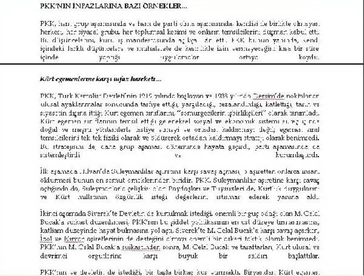 PKK\'nın İnfaz Listesini Teslim Etti