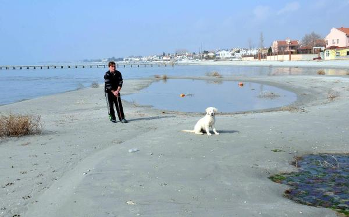 Tekirdağ\'da Deniz Çekildi