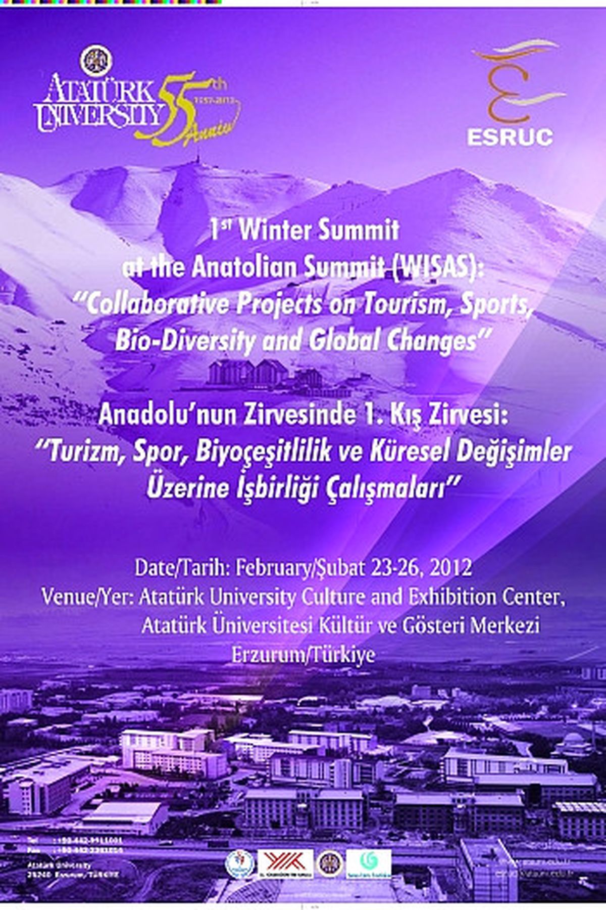 Atatürk Üniversitesi\'nden Uluslararası "Anadolu\'nun Zirvesinde 1. Kış Zirvesi"