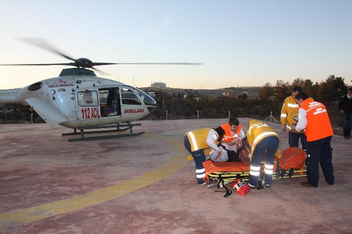 Kopan Parmak İçin Ambulans Helikopterli Sevk