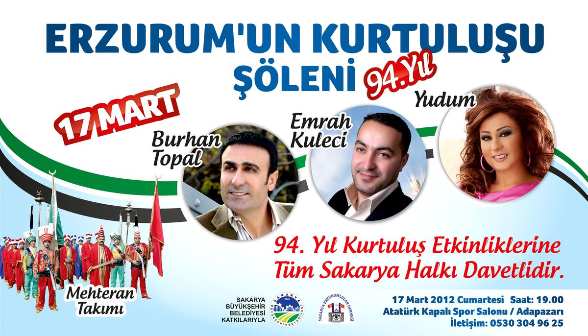 Sakarya\'da Erzurumlular Gecesi Düzenlenecek