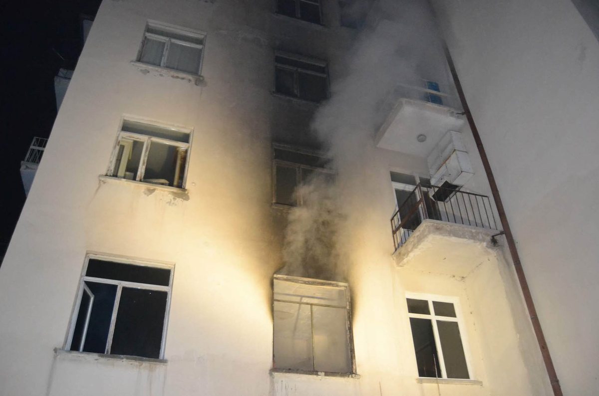 Kayseri\'de Ev Yangını