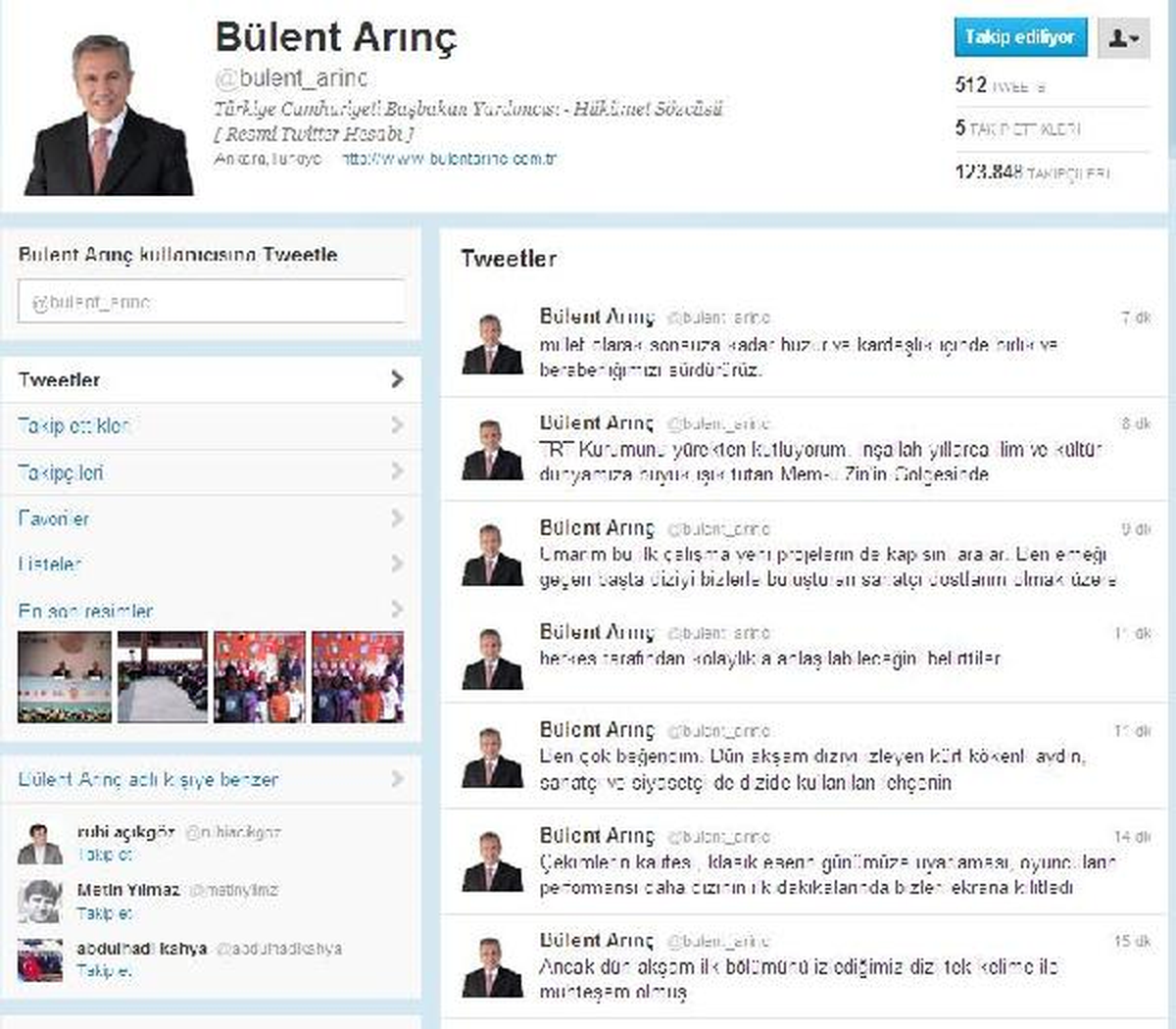 Bülent Arınç, Kürtçe Diziyi Twitter\'da Değerlendirdi