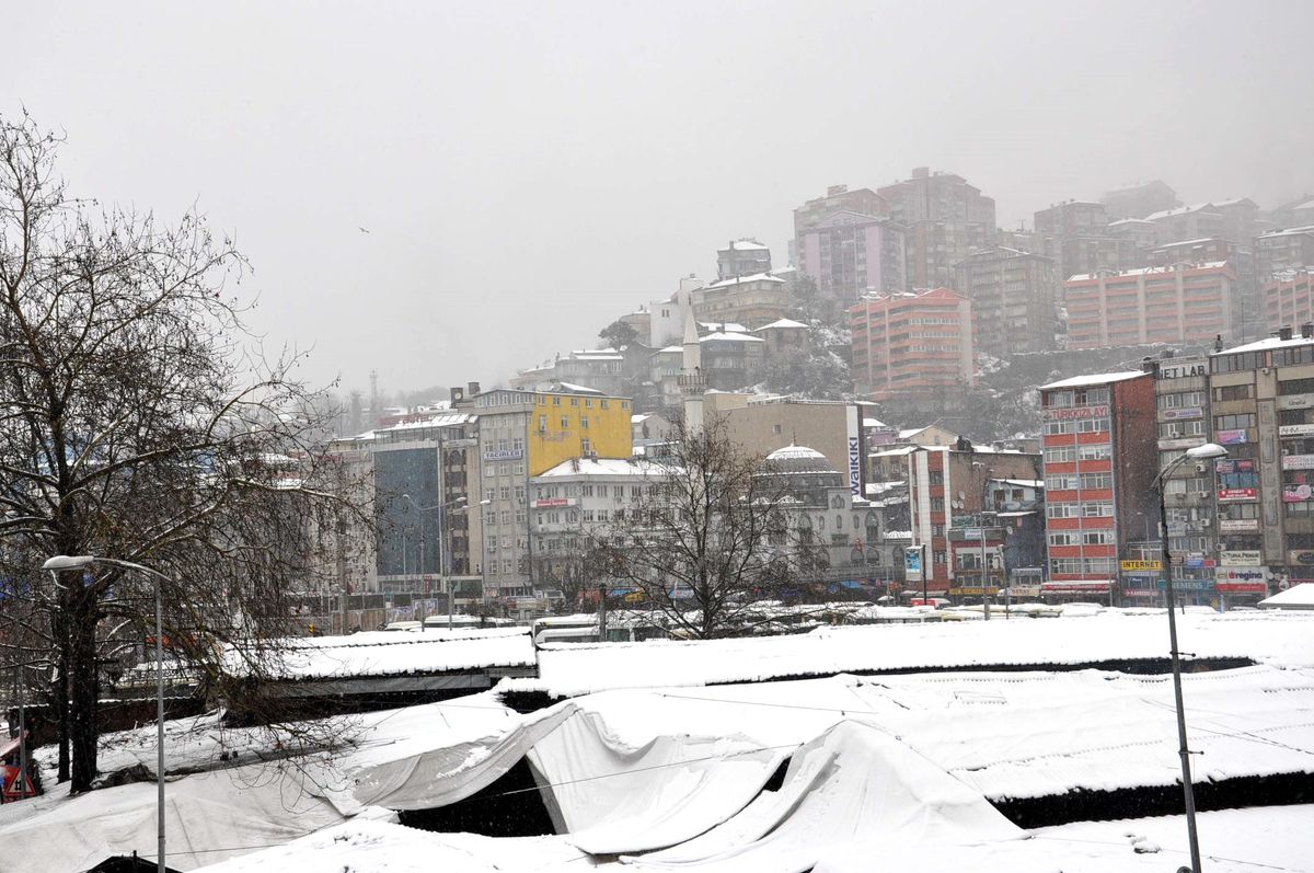 Zonguldak\'ta Kar Etkili Oldu