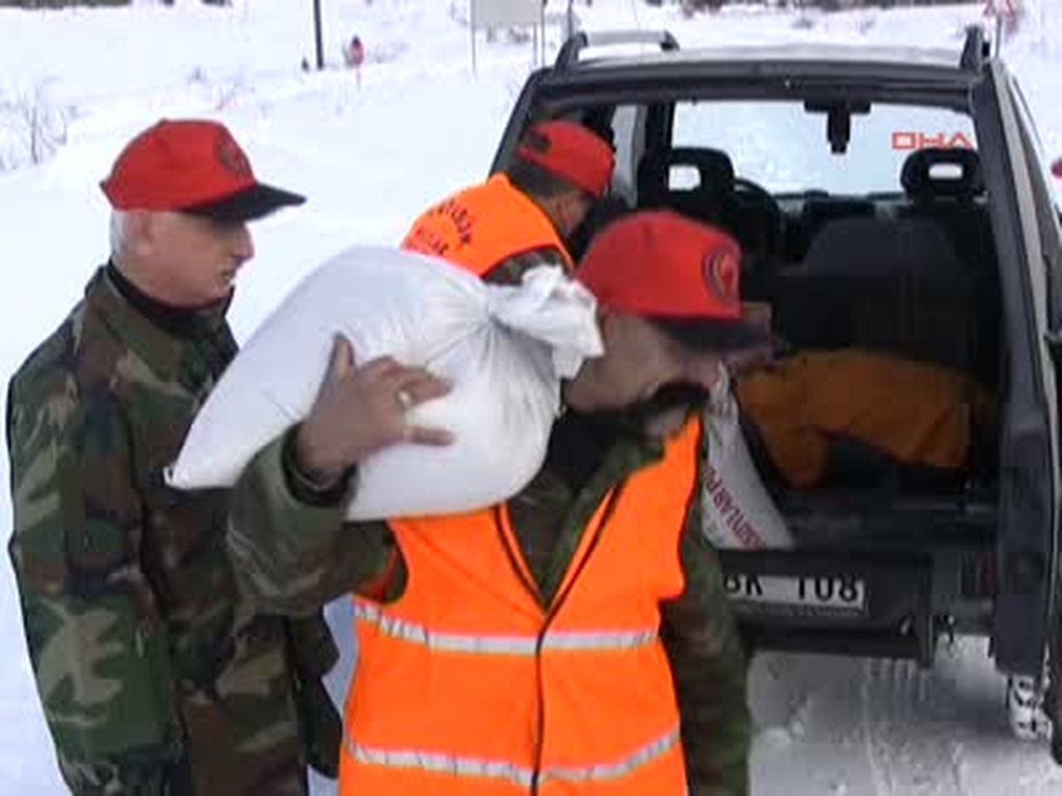 Avcılar, Kuşlar İçin Ormana Yem Bıraktı