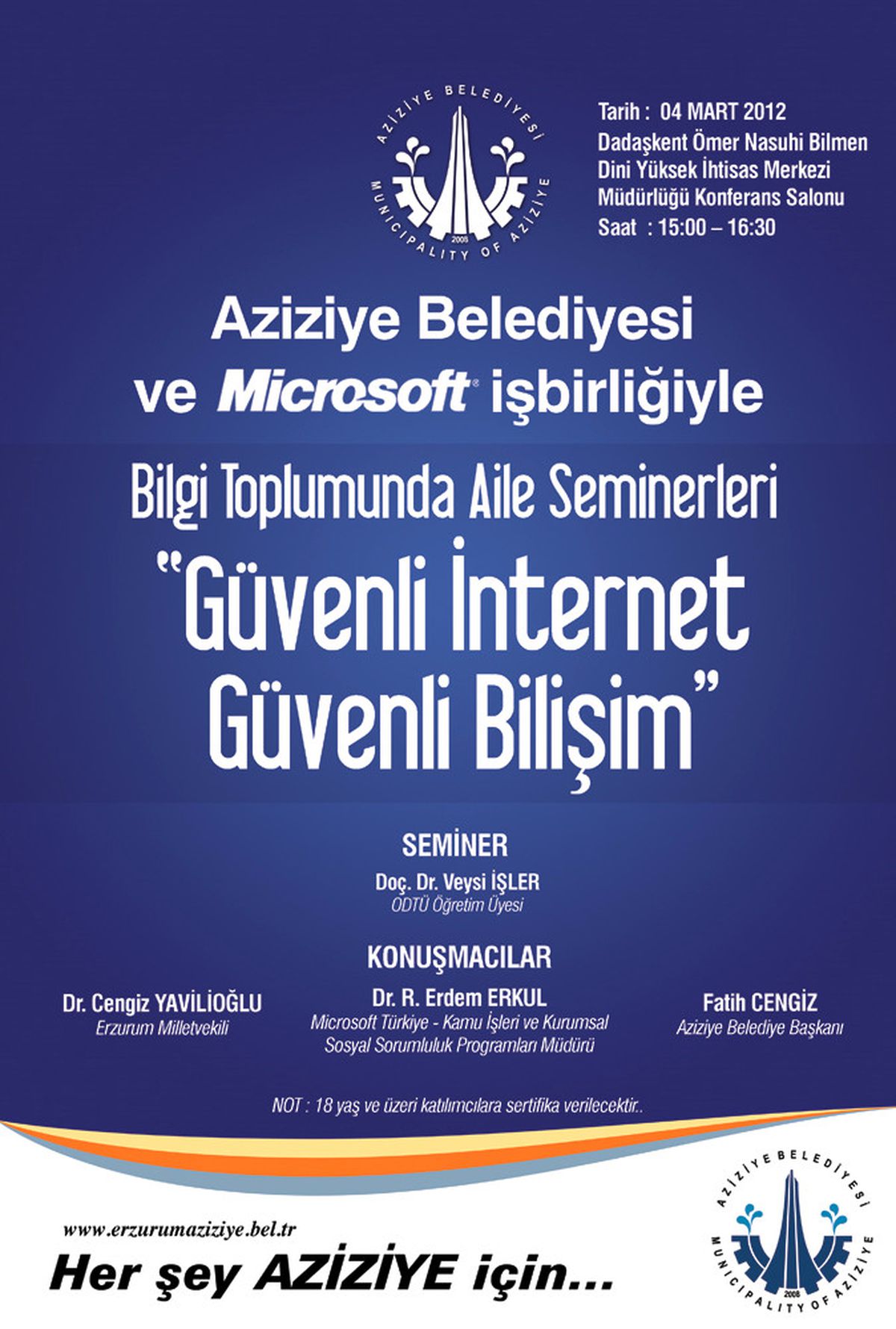 Aziziye - Microsof İşbirliğiyle Güvenli İnternet Semineri…