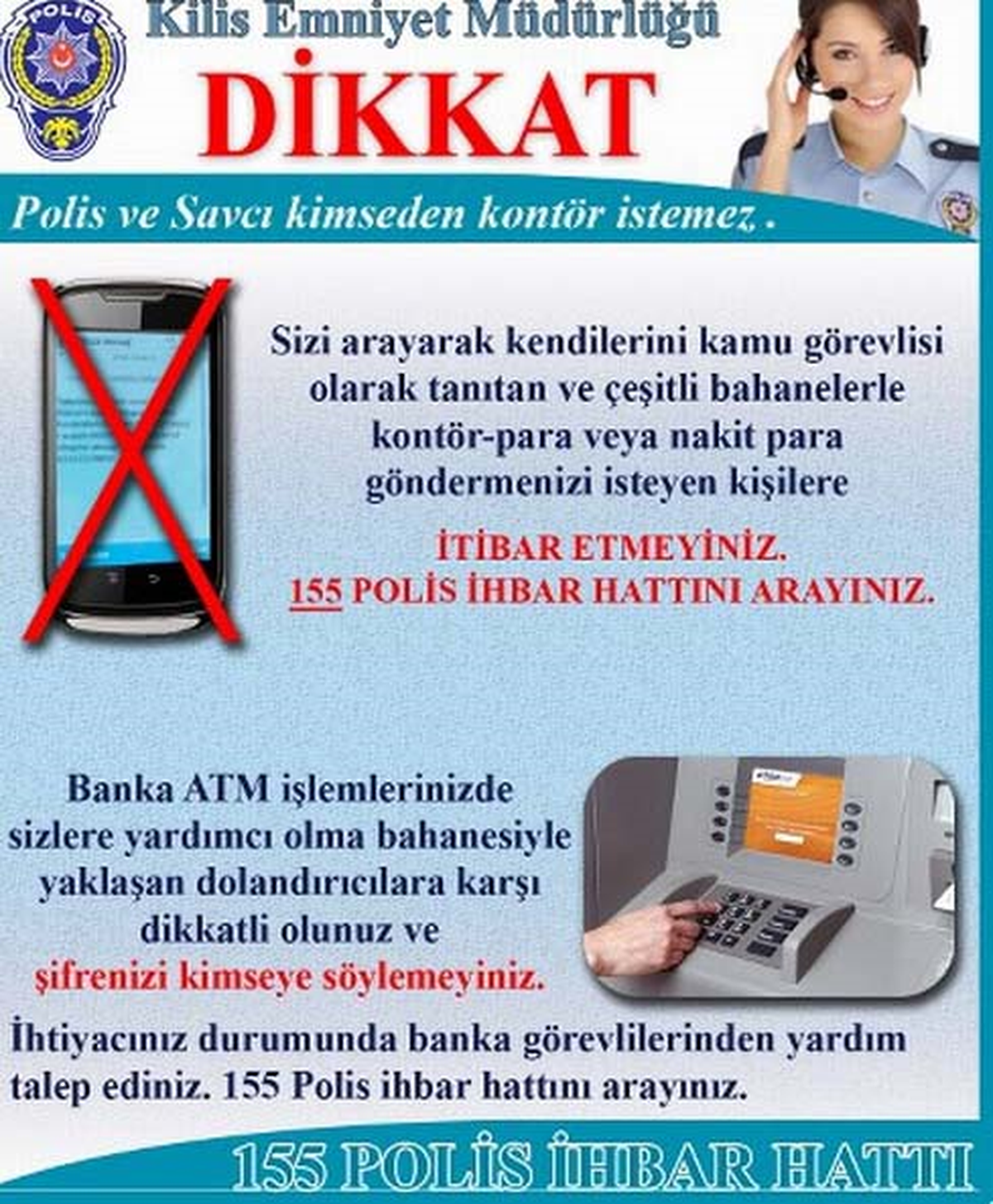 Emniyet Müdürlüğü, Kontör Dolandırıcılığına Karşı Vatandaşları Uyardı