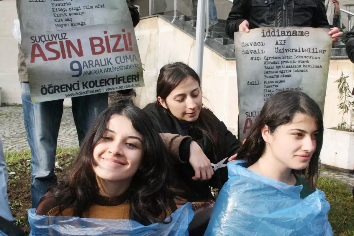 Adliye Önünde Saç Kesme Eylemine İlginç Ceza