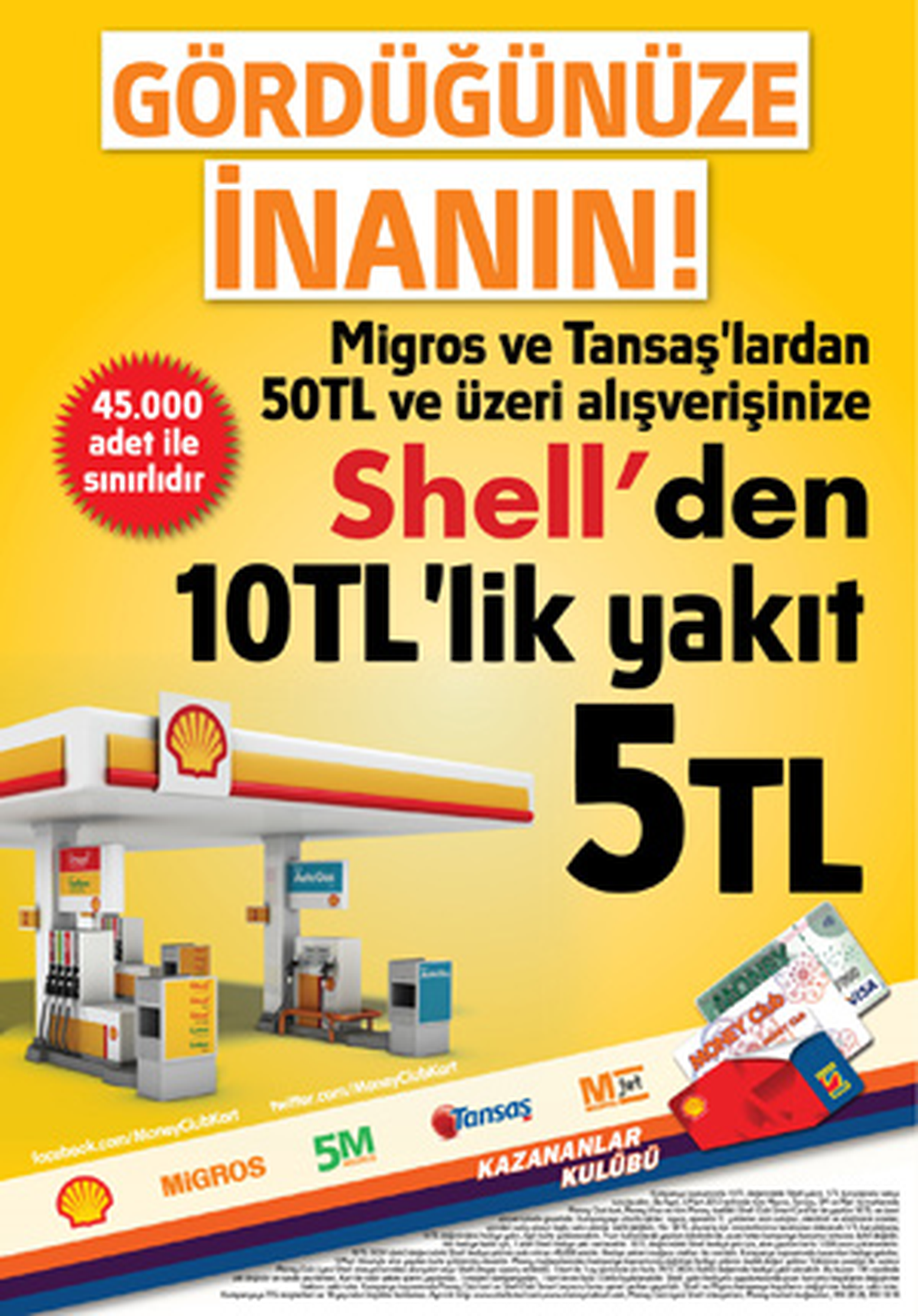 Shell'den 10 TL'lik Yakıt 5 TL'ye!