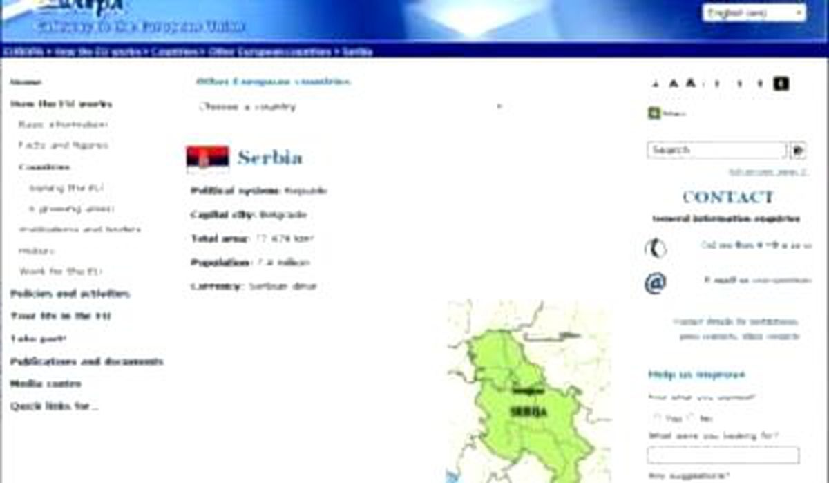 AB Web Sayfasındaki Sırbistan Haritasından Kosova\'yı Çıkartı