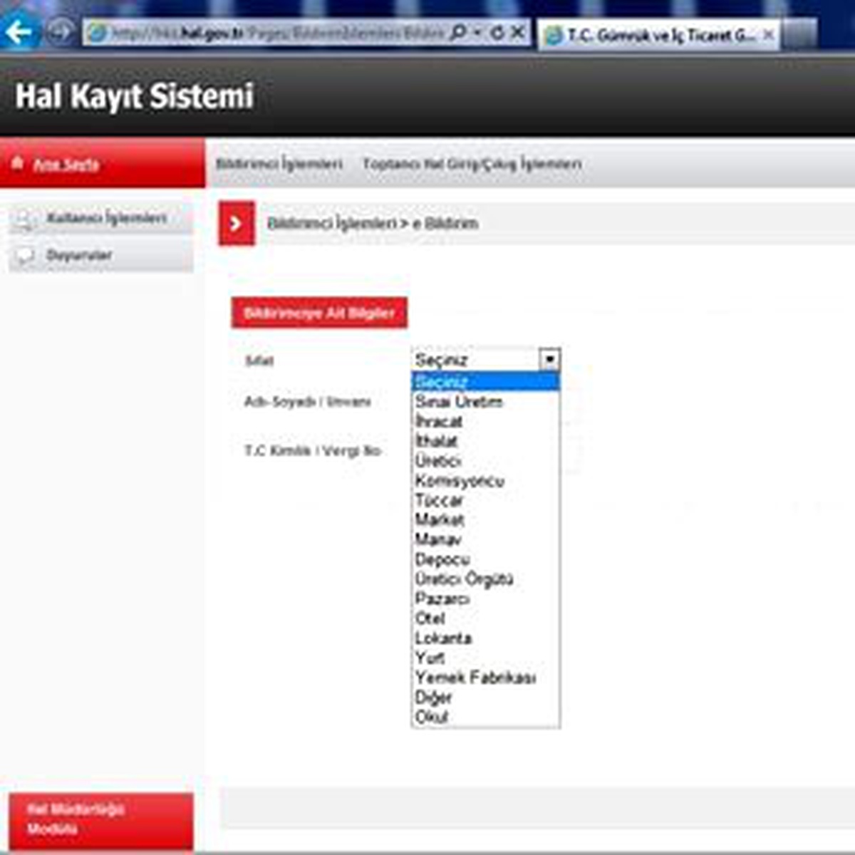 Hal Kayıt Sistemi İçin Son Tarih 30 Haziran