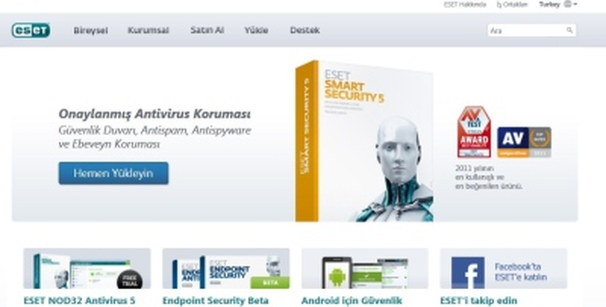 ESET\'e Yeni Web Sitesi