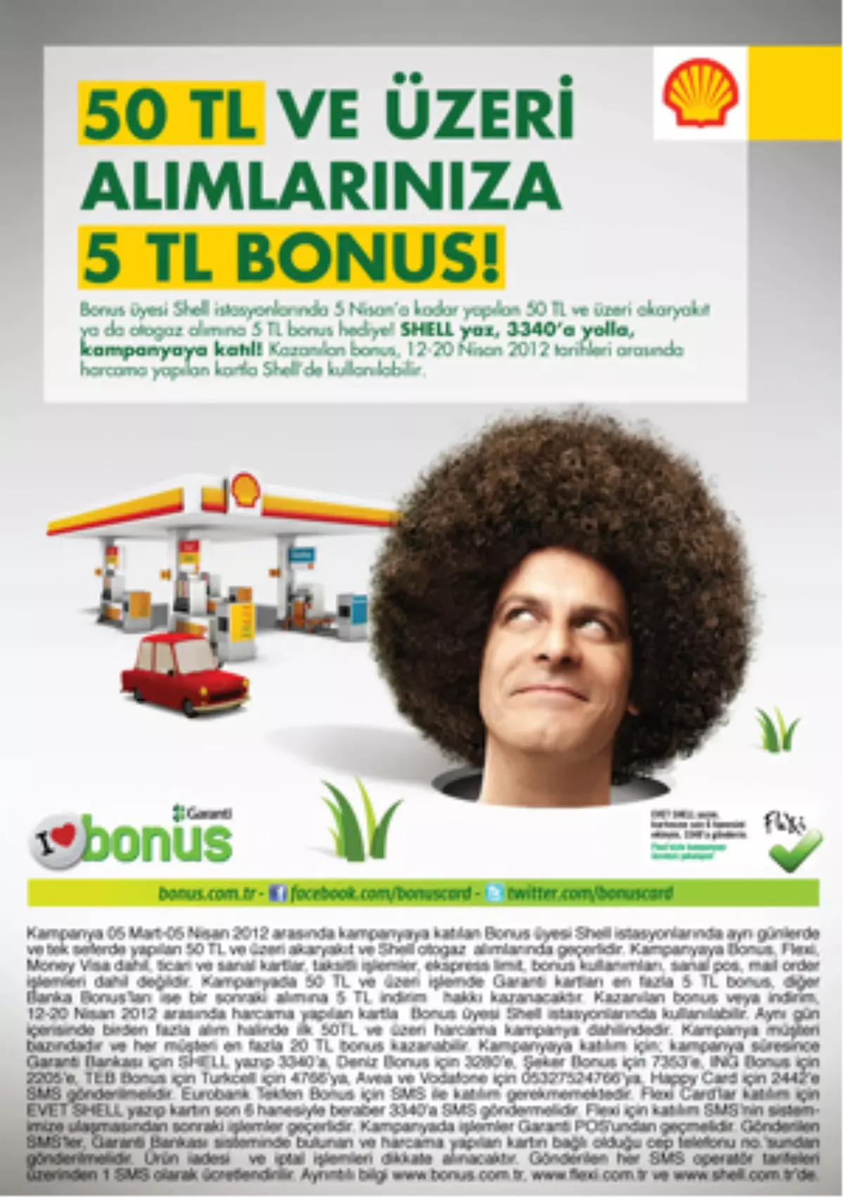 Shell\'de 50 TL Yakıta 5 TL Bonus Hediye