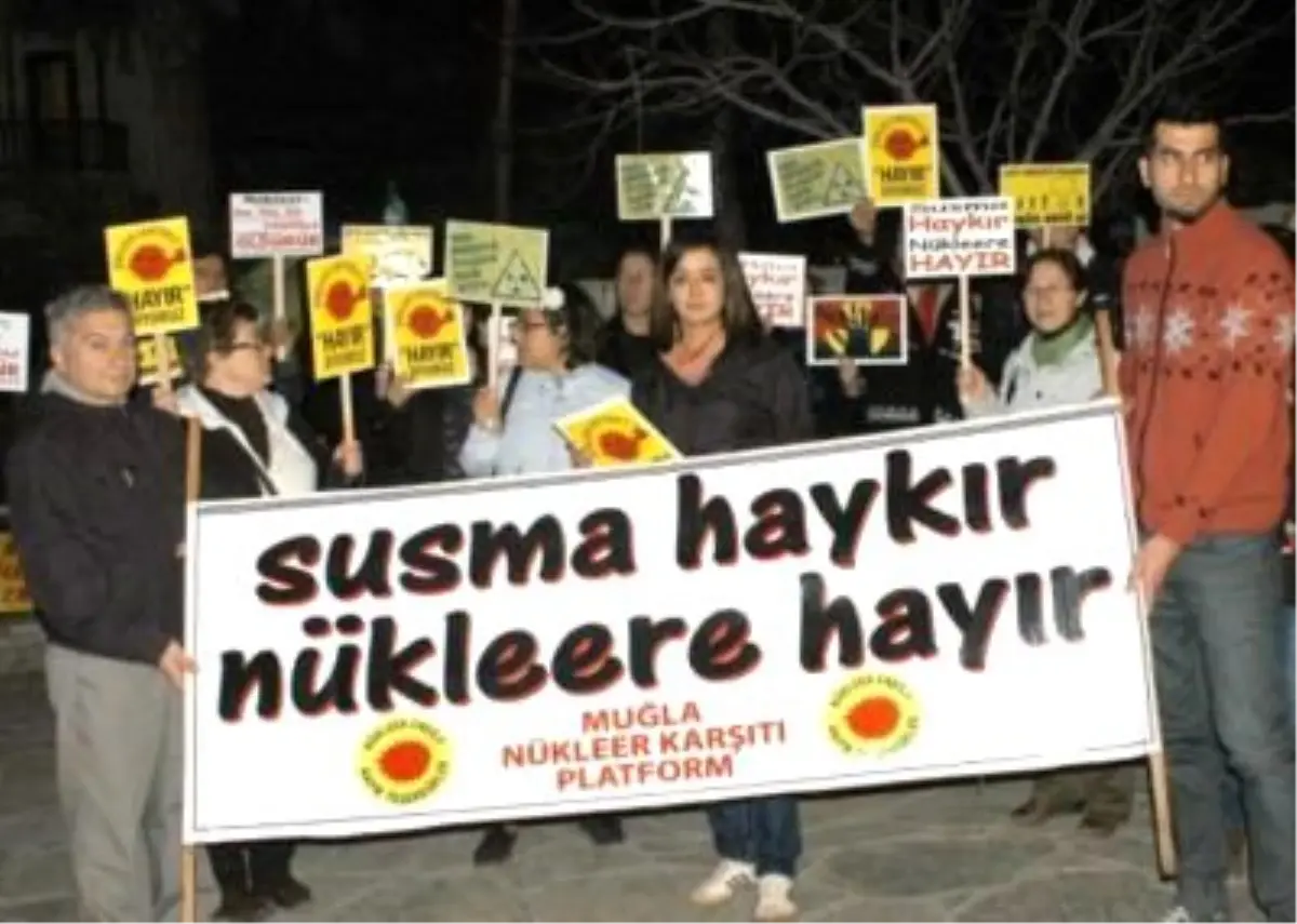 Muğla\'da Nükleer Santral Protestosu