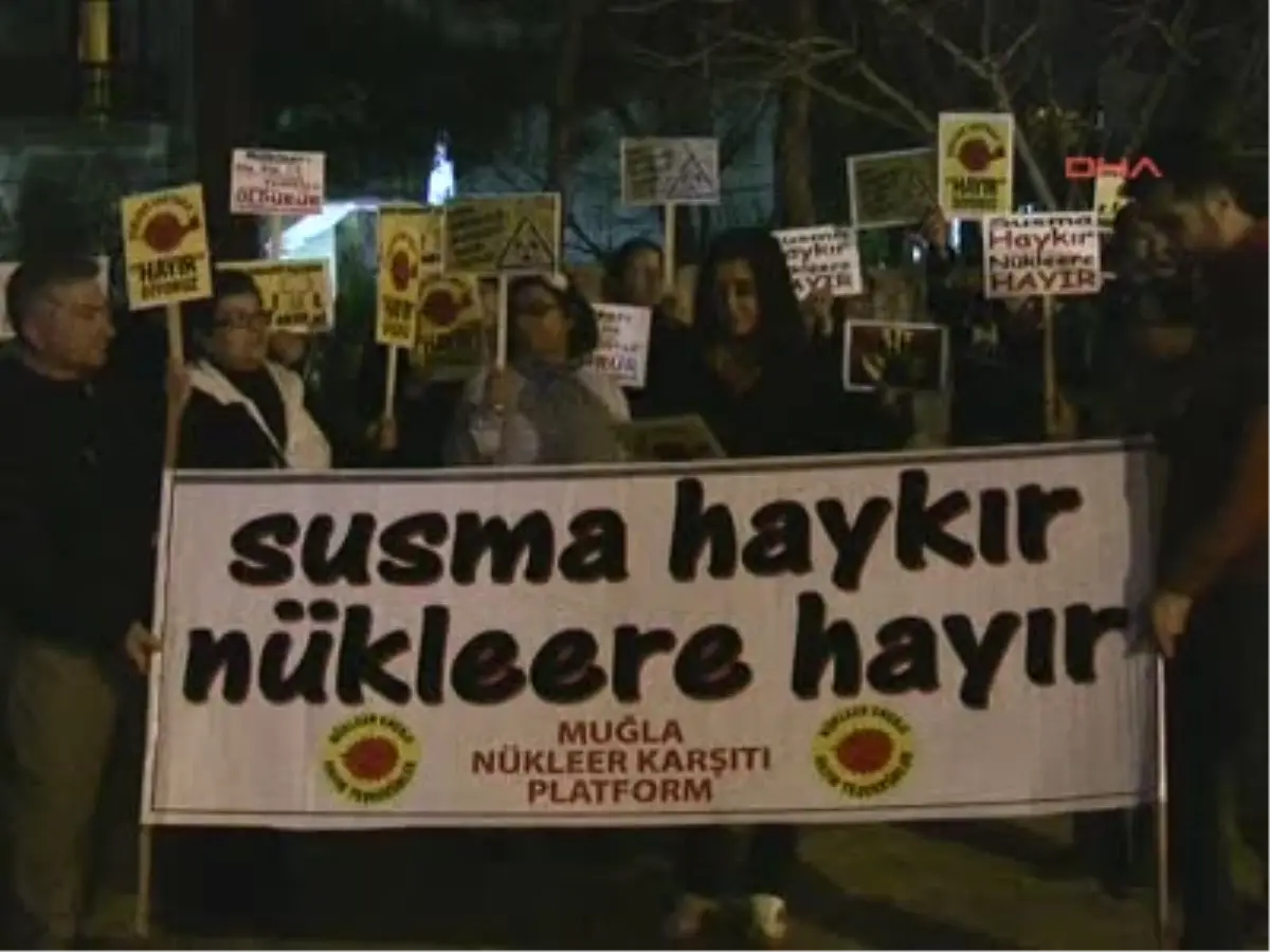 Muğla\'da Nükleer Santral Protestosu