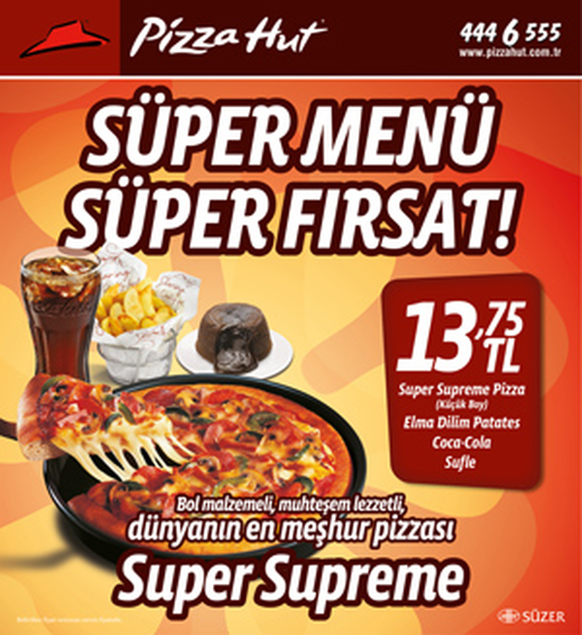 Pizza ve Sufle Aşıklarına Süper Menü