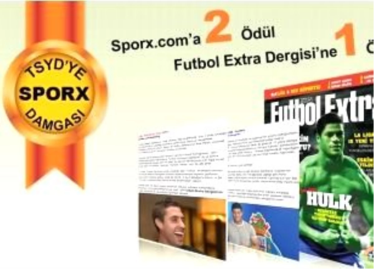 Sporx\'e 2, Futbol Extra\'ya 1 Ödül