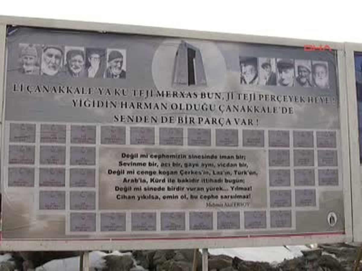 Van\'da, Çanakkale Zaferi\'nin Yıl Dönümü İçin Kürtçe Afiş