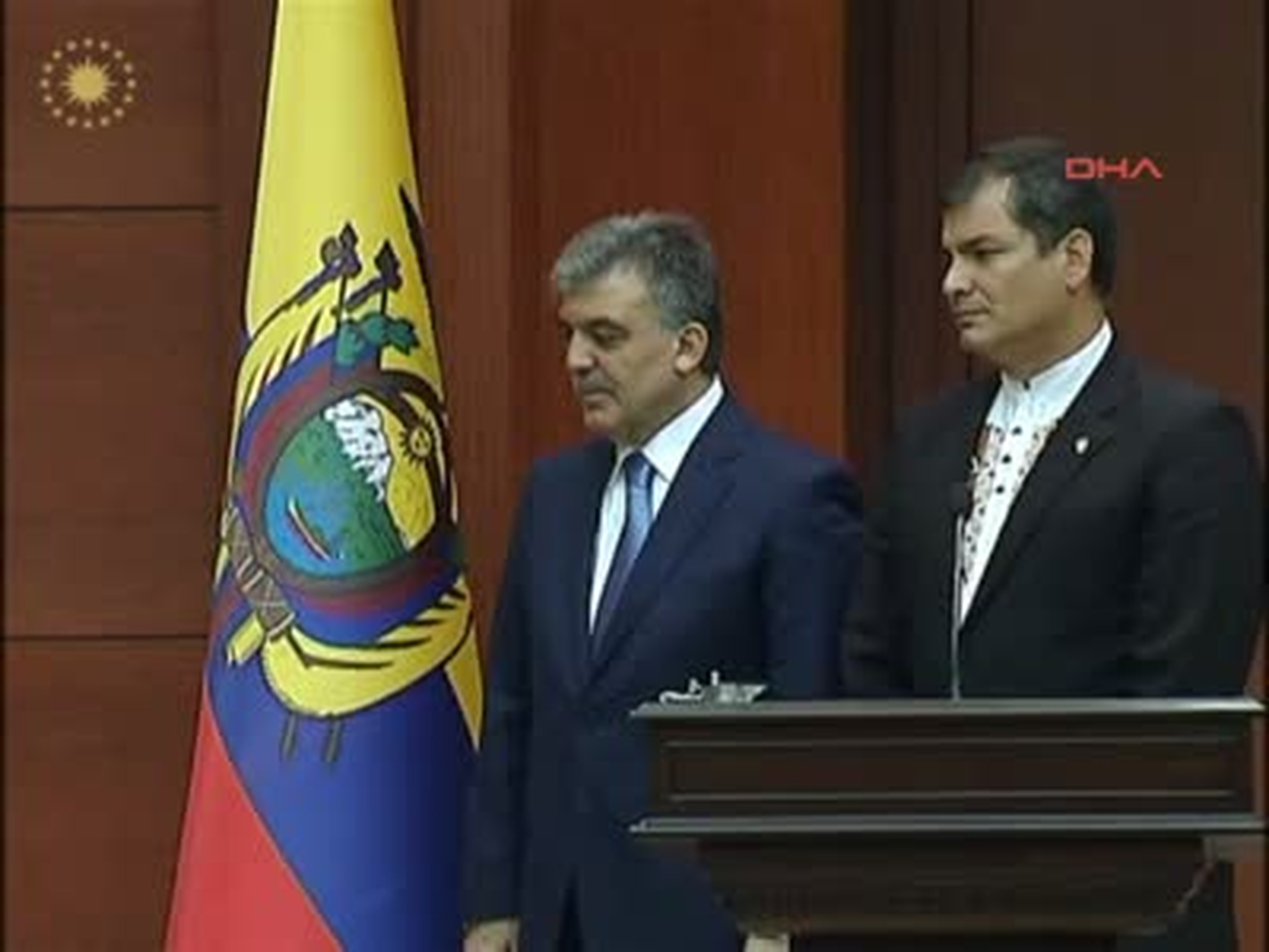 Cumhurbaşkanı Gül ve Ekvator Devlet Başkanı Correa Ortak Basın Toplantısı Düzenledi