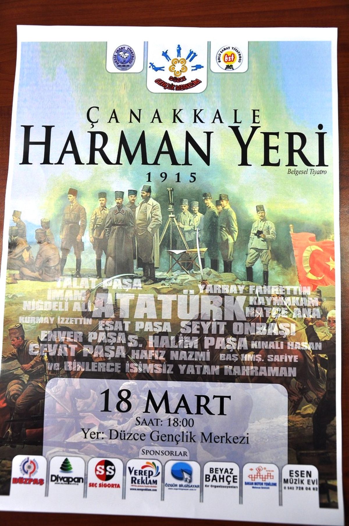 Düzce\'de 18 Mart Tiyatrosu Sahnelenecek