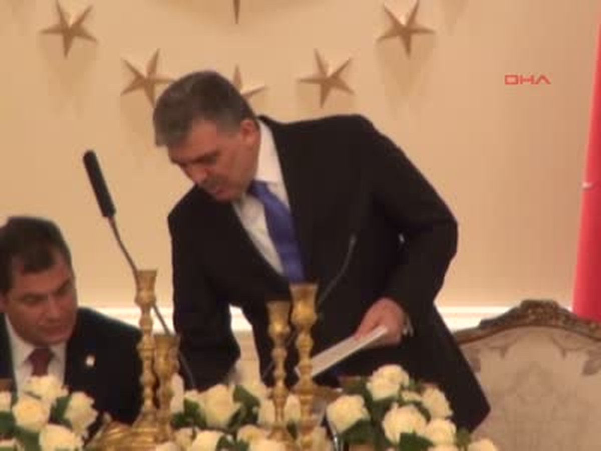 Gül\'den Ekvator Devlet Başkanı Correa Onuruna Akşam Yemeği
