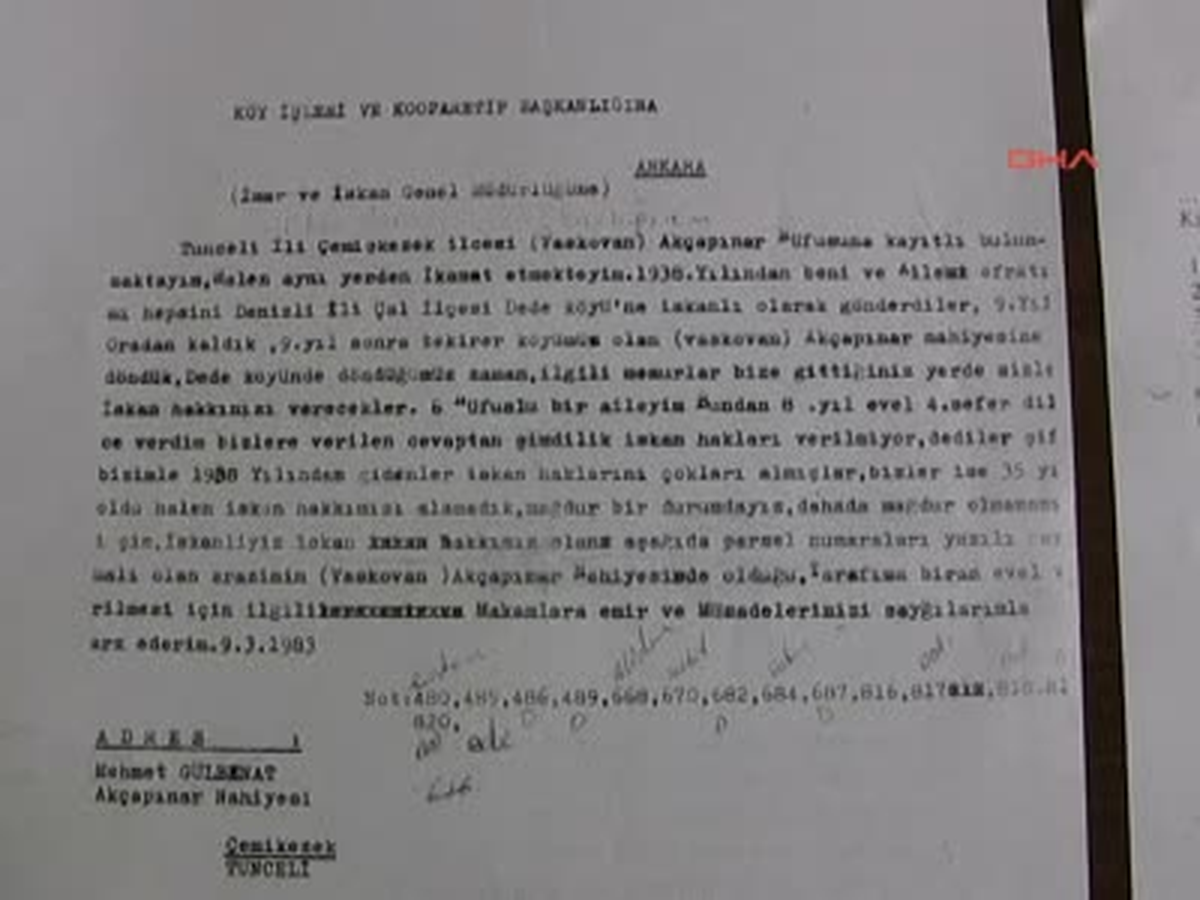 Tunceliek1 Dersim Olaylarında Mallarına El Konulup Sürgün Edilen Aile 74 Yıldır Hukuk Mücadelesi...
