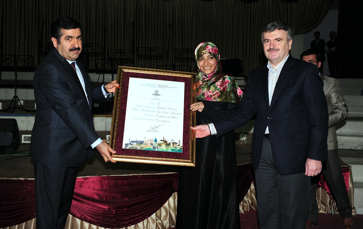 Yemenli Tevekkül Karman\'a Konya\'da Fahri Hemşehrilik Beratı Verildi