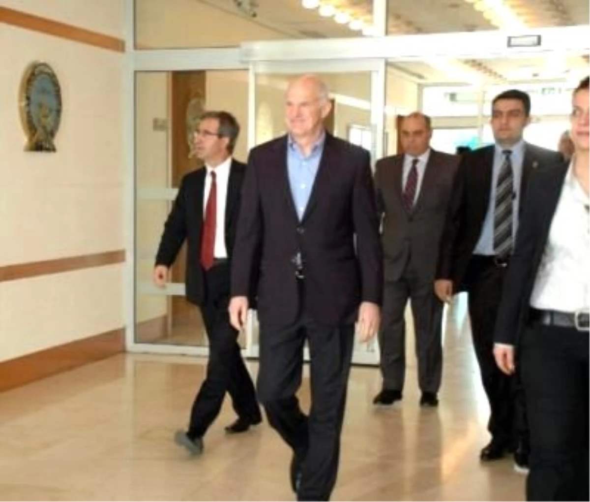 Erdoğan\'ın, Eski Yunanistan Başbakanı Papandreu\'yu Kabulü Sona Erdi