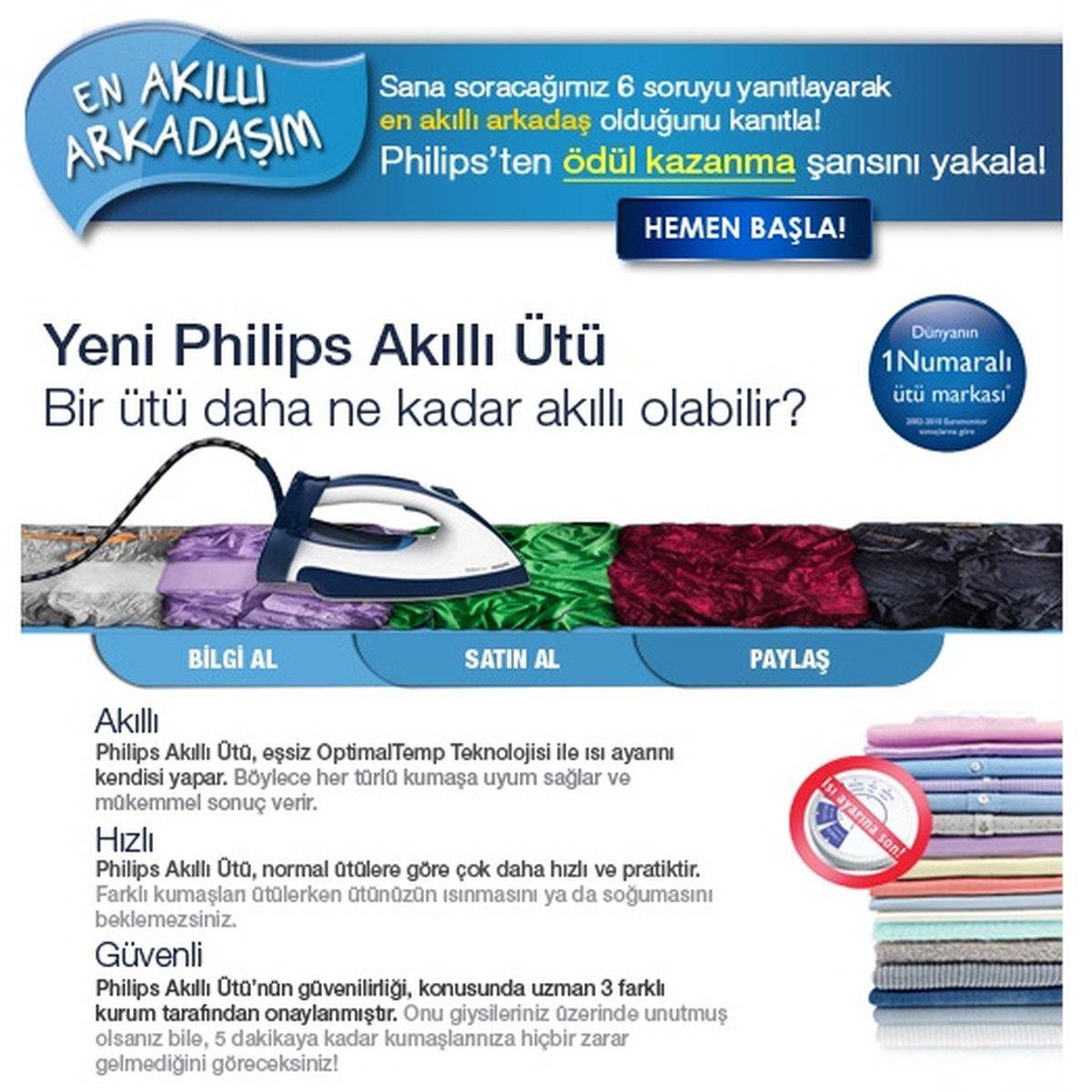 Philips, Akıllı Ütü ile En Akıllı Arkadaşını Arıyor!
