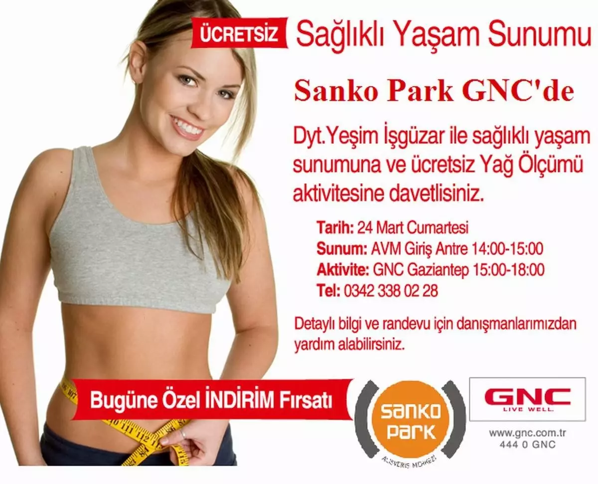 Sanko Park\'ta, Gnc ile "Sağlıklı Yaşam Sunumu"