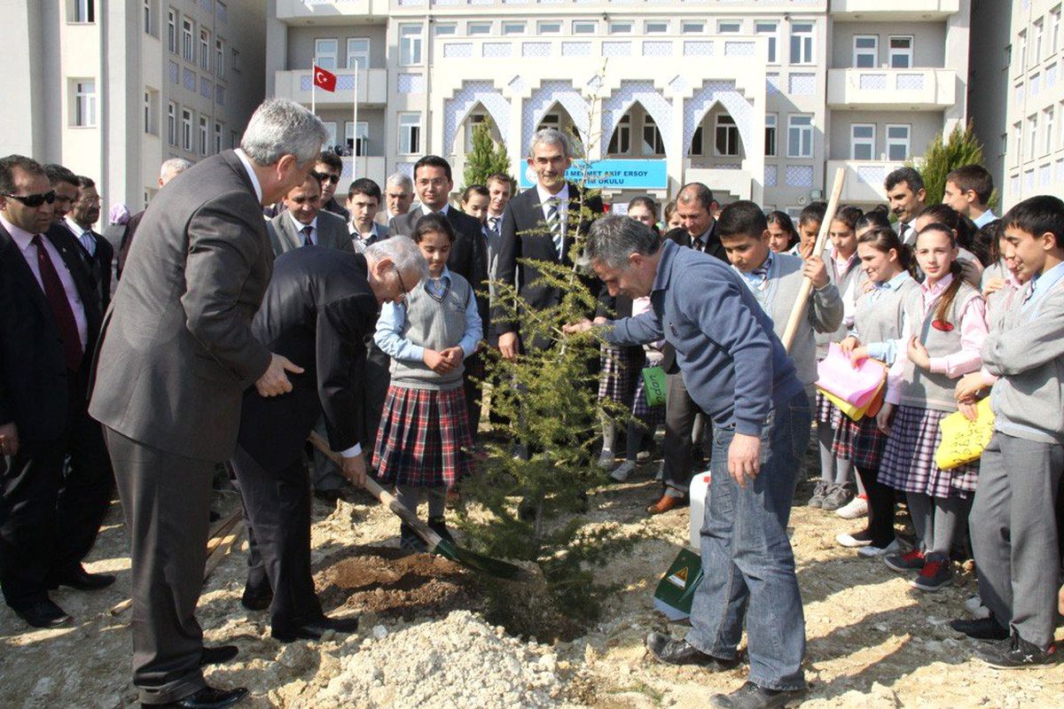 Orman İşletmesi Okul Bahçelerini Ağaçlandırıyor
