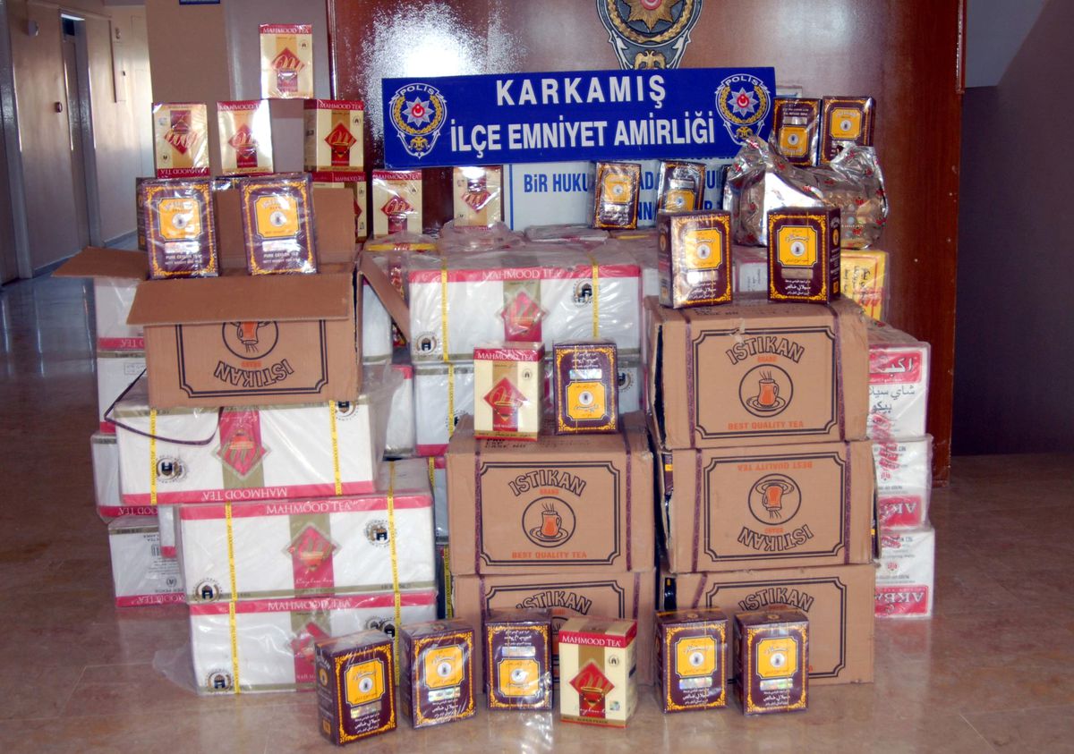 Karkamış'ta 585 Kilogram Kaçak Çay Ele Geçirildi