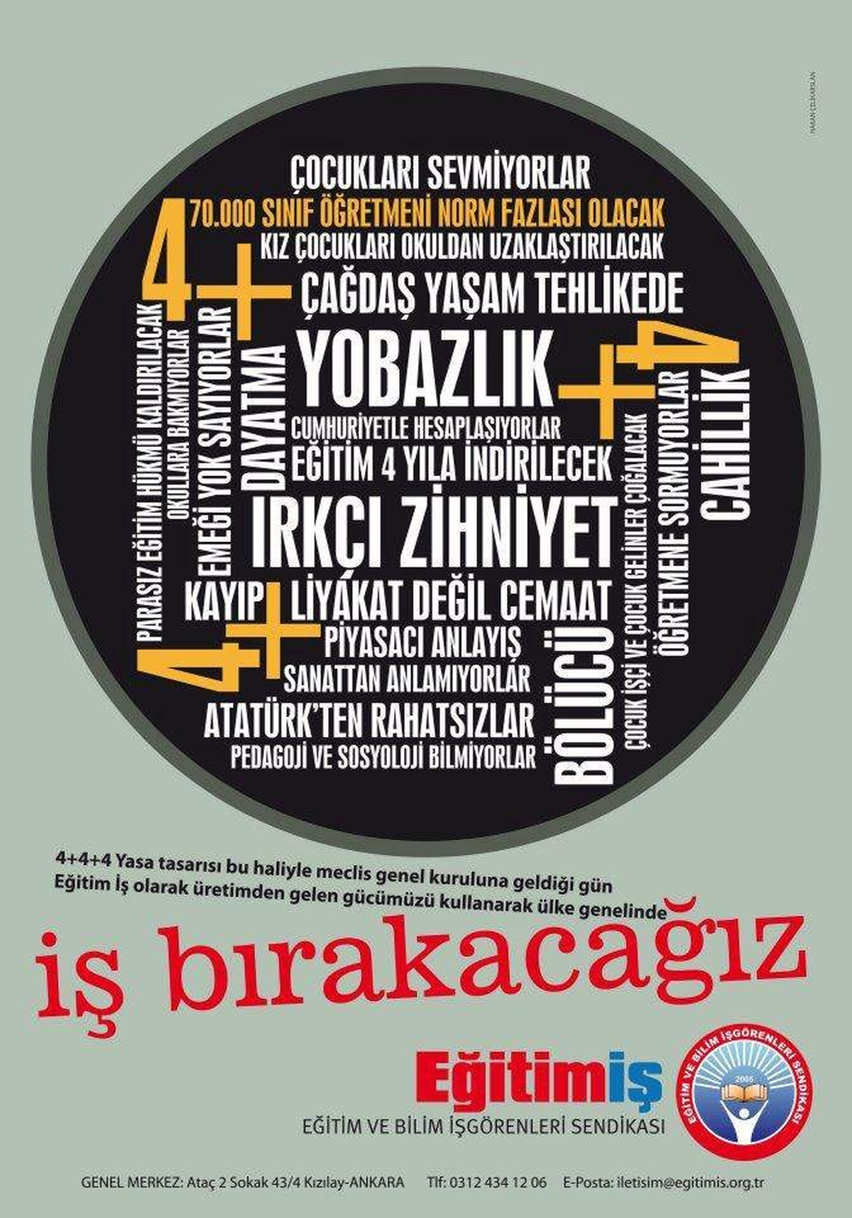 Eğitimiş 27 Mart Salı Günü İş Bırakacak