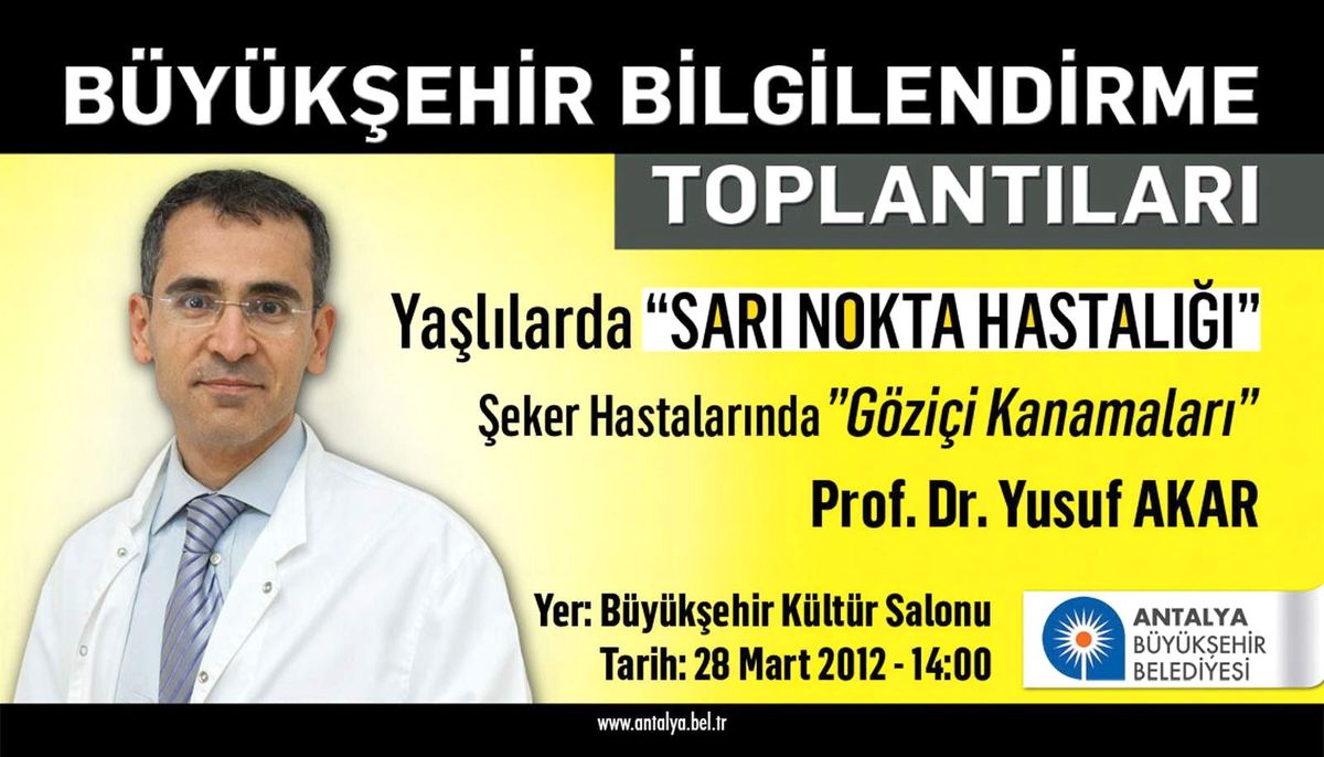 Prof. Dr. Yusuf Akar Göz Sağlığını Anlatacak