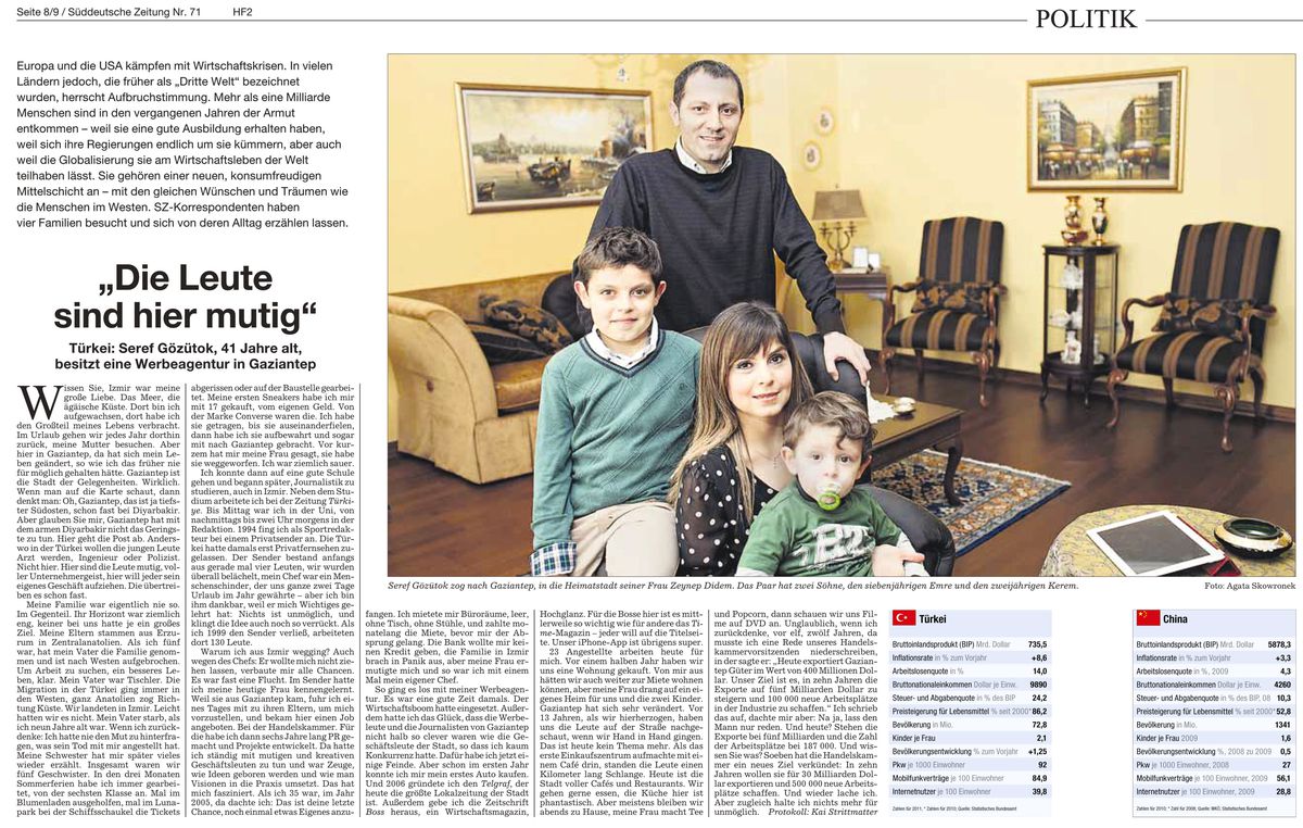 Telgraf, Alman Gazetesinin Manşetinde