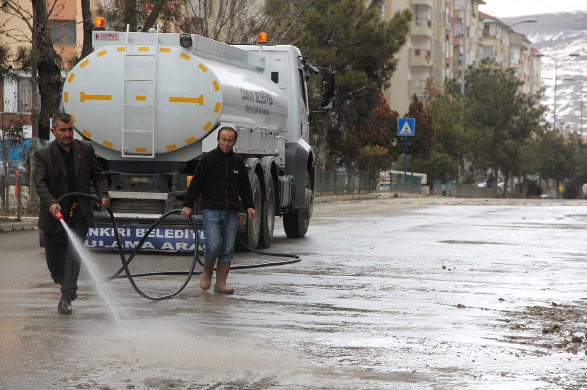 Çankırı Sokakları Yıkanıyor