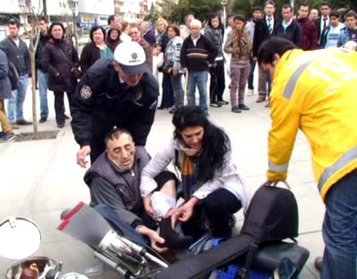 Cipin Çarptığı Motosikletli Yaralandı