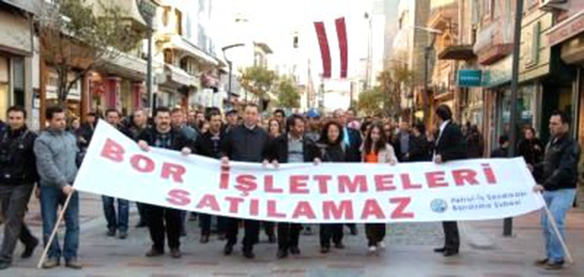 Eti Maden İşçileri Özelleştirmeleri Protesto Etti