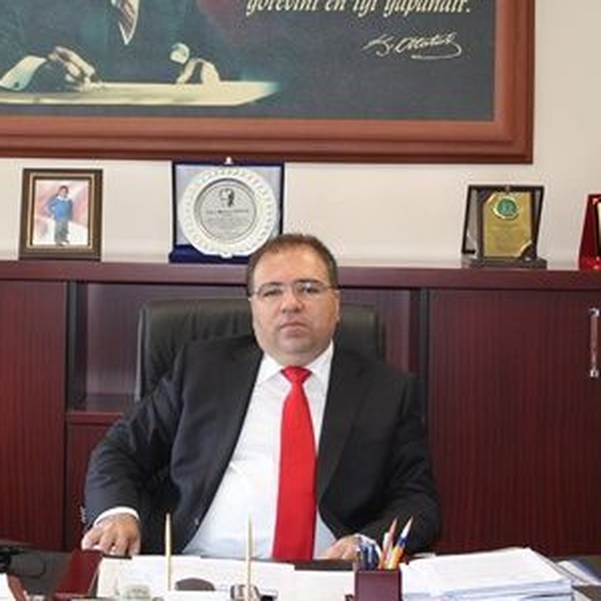 Kaymakam Türköz, Ecevit'i Ziyaret Etti