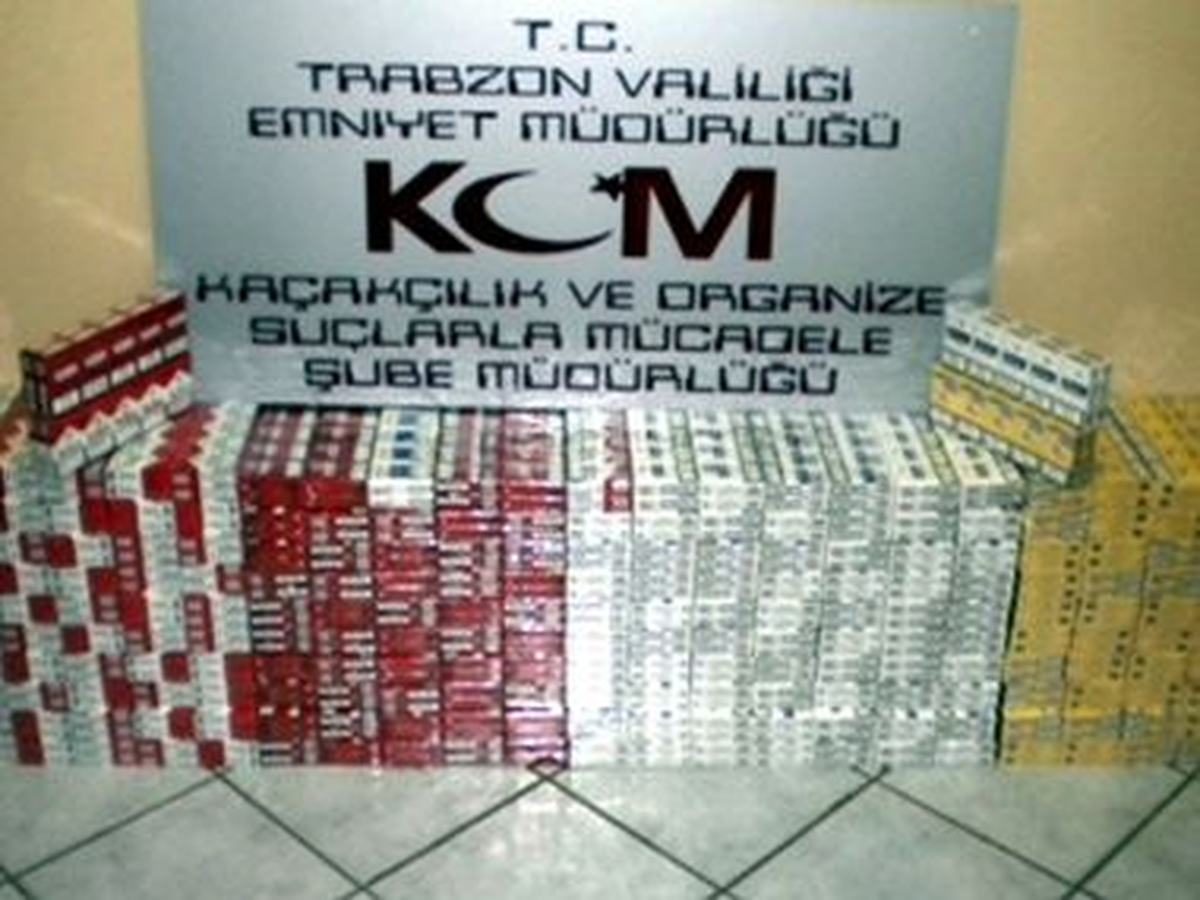 Trabzon\'da 6 Bin 770 Paket Kaçak Sigara Ele Geçirildi